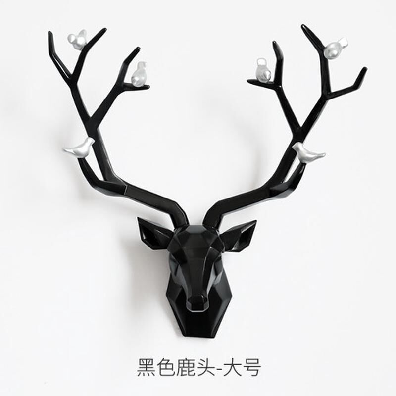 欧式创意鹿头壁挂墙饰客s厅墙面立体挂件鹿角壁饰动物墙壁装饰挂