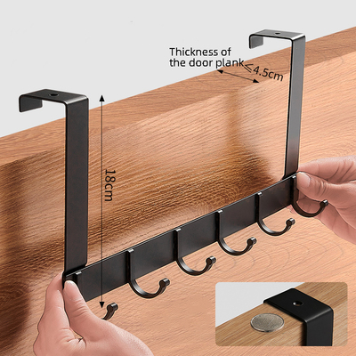 Hooks Overh The Door 5 Hooks Home Bathroom Organizer Rack Cl