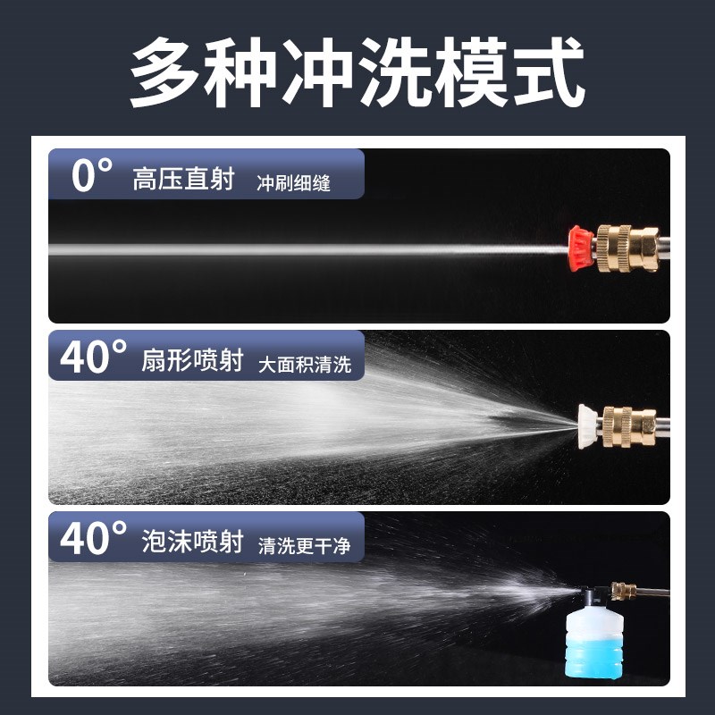 无线电动洗车水枪神器冲洗高压强力水抢洗车机车用家用锂电池刷车