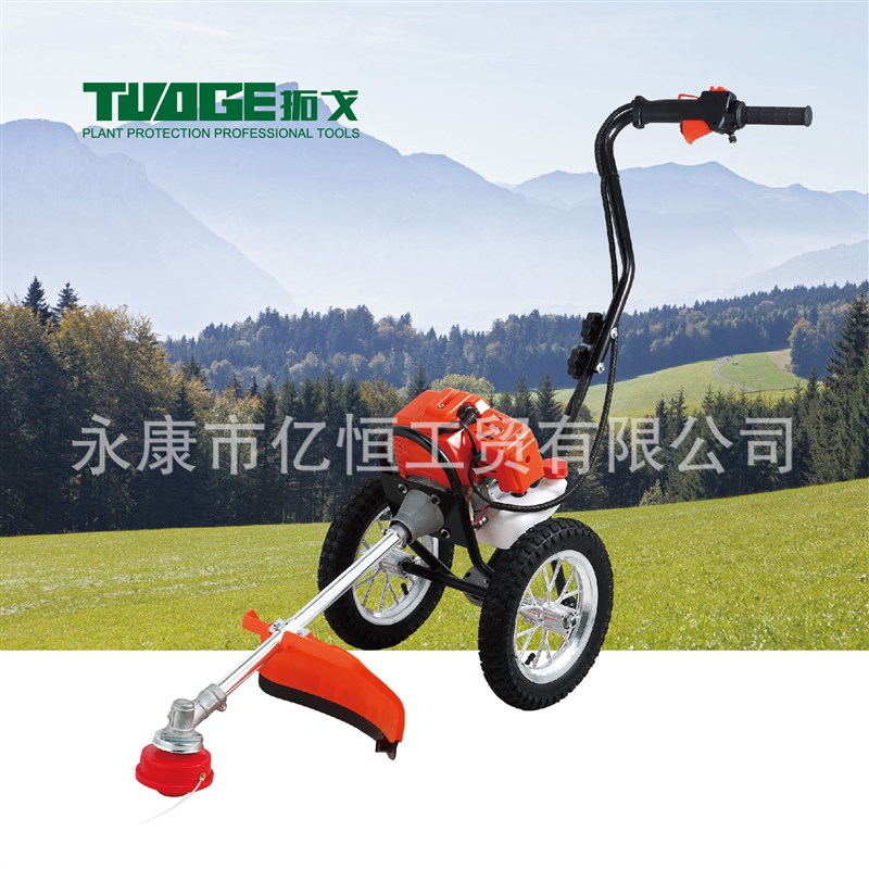 特价小型手推式二冲程单扶手汽油割草机/收割机/割灌机/打草机