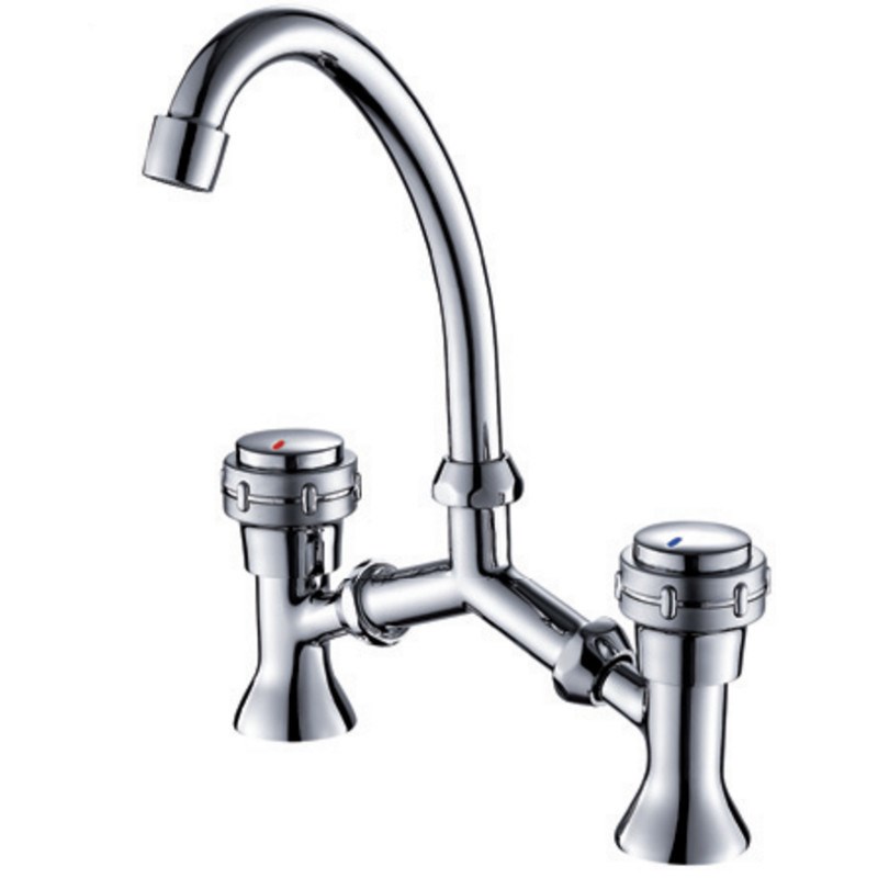 直供XG9全铜冷热水厨房餐饮水槽刷洗碗池菜盆龙头双把