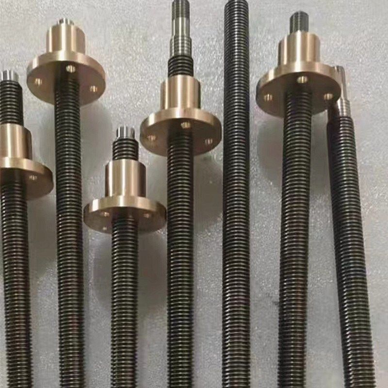 45#钢梯形丝杆正反牙T型丝杆梯形螺纹螺杆升降机丝杆螺母套装