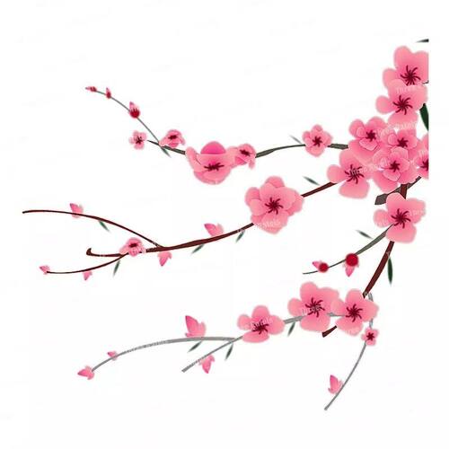 古风桃花玫瑰唯美墙贴高档防水自粘贴画家居装饰遮丑鲜花门窗贴纸