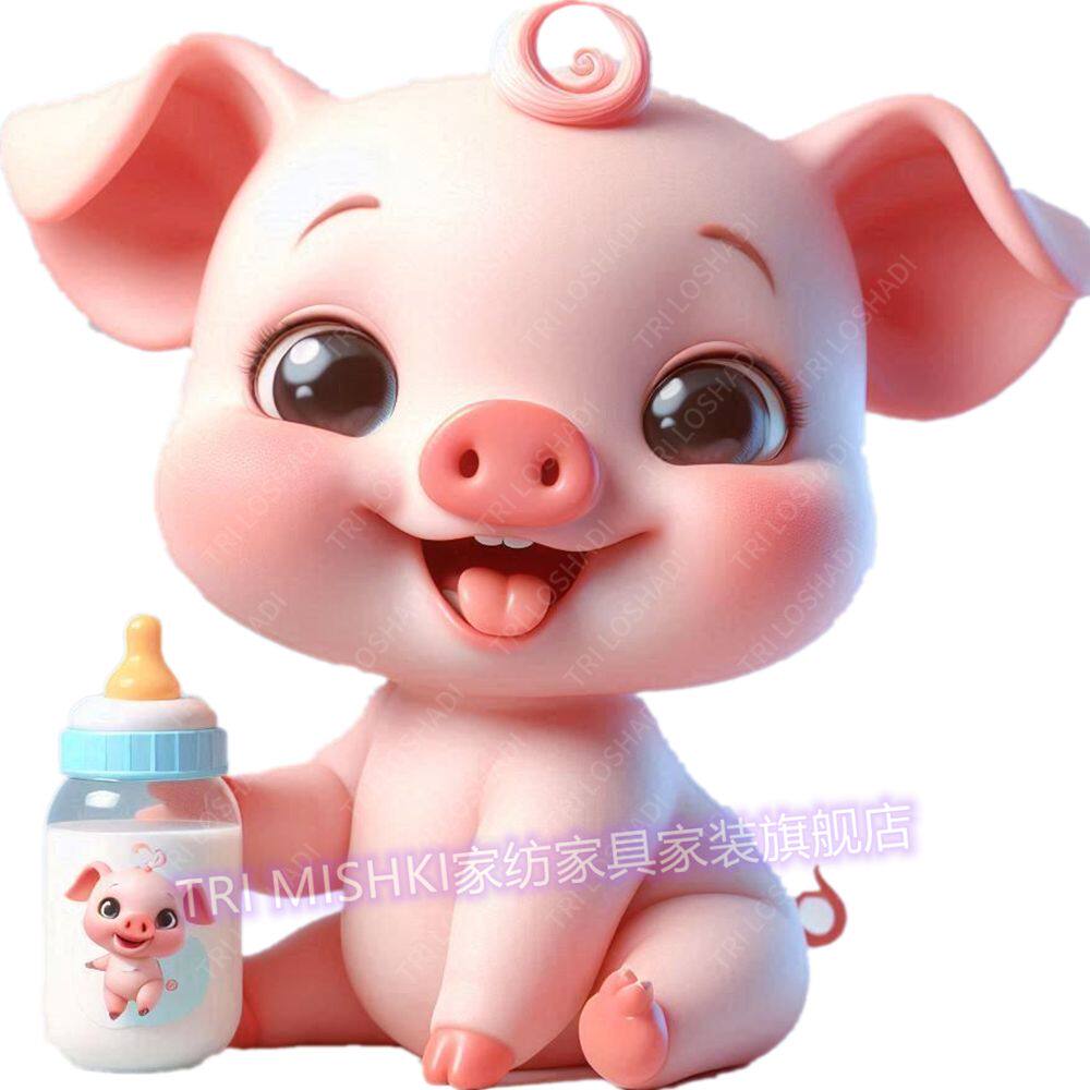 超萌可爱小猪仔贴纸自粘贴门窗卧室墙上遮丑贴画冰箱贴网红贴车