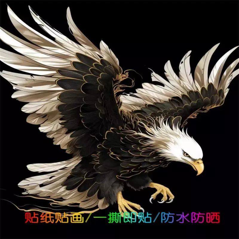 霸气雄鹰贴纸画防水车身贴划痕贴门窗贴花新款老鹰墙贴自粘冰箱贴