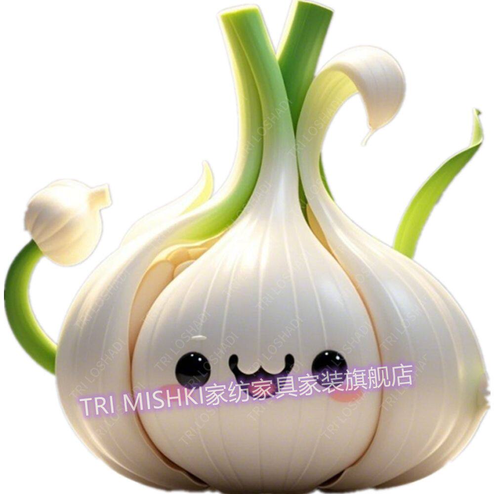爆款大蒜头贴纸可爱卡通墙贴厨房贴画防油污遮丑自粘贴花蔬菜贴纸