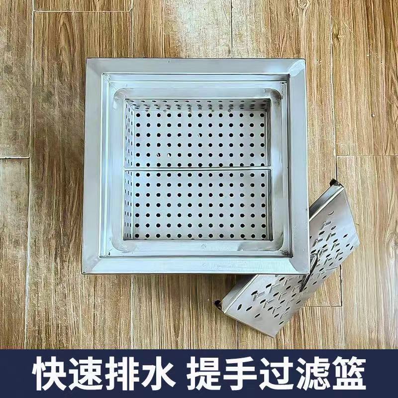 不锈钢工业防臭水封 商用餐饮厨房检查不锈钢排水 大口径地漏