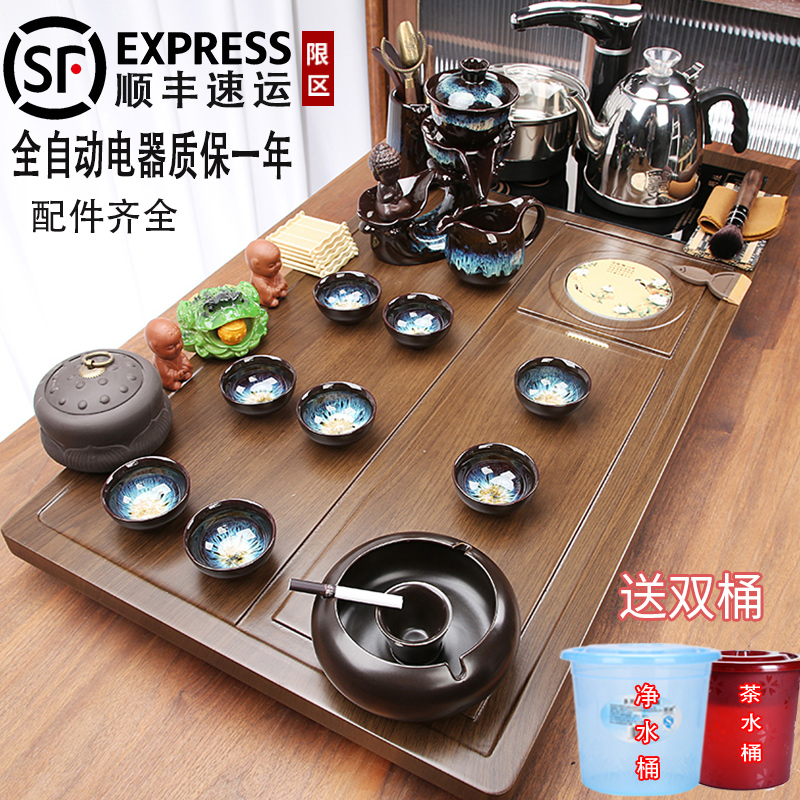 茶盘茶台烧水壶一体茶具套装家用客厅全自动上水功夫泡茶杯整套