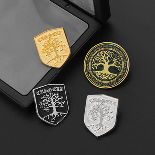可心人世界树胸针龙族徽章卡塞尔学院校徽屠龙游戏小说周边勋章