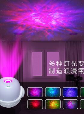 跨境萌宠星空灯无线蓝牙音箱卧室氛围投影儿童礼物床头伴睡小夜灯