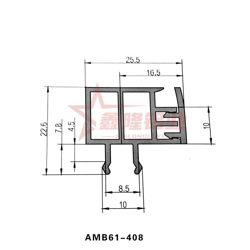铝合金型材组合胶条AMB61-308 AMB61-408替怡合达30/40型材门板条
