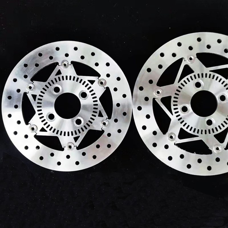 摩托车电动车刹车碟刹车盘浮动盘碟盘 ABS齿圈定做240 220 uy125