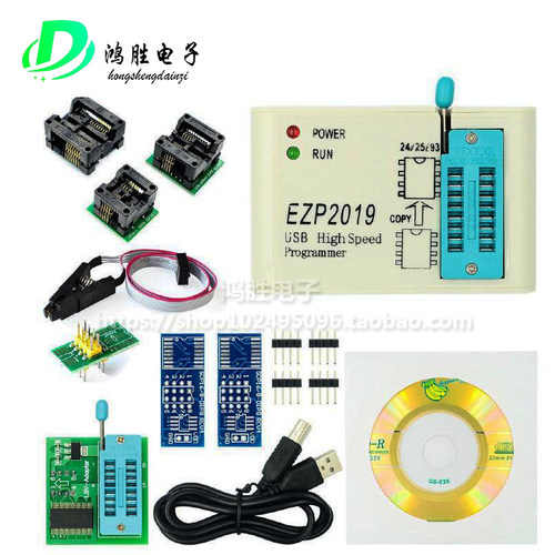 EZP2019高速SPI FLASH编程器 24/25/93 bios 25T80烧录 脱机复制