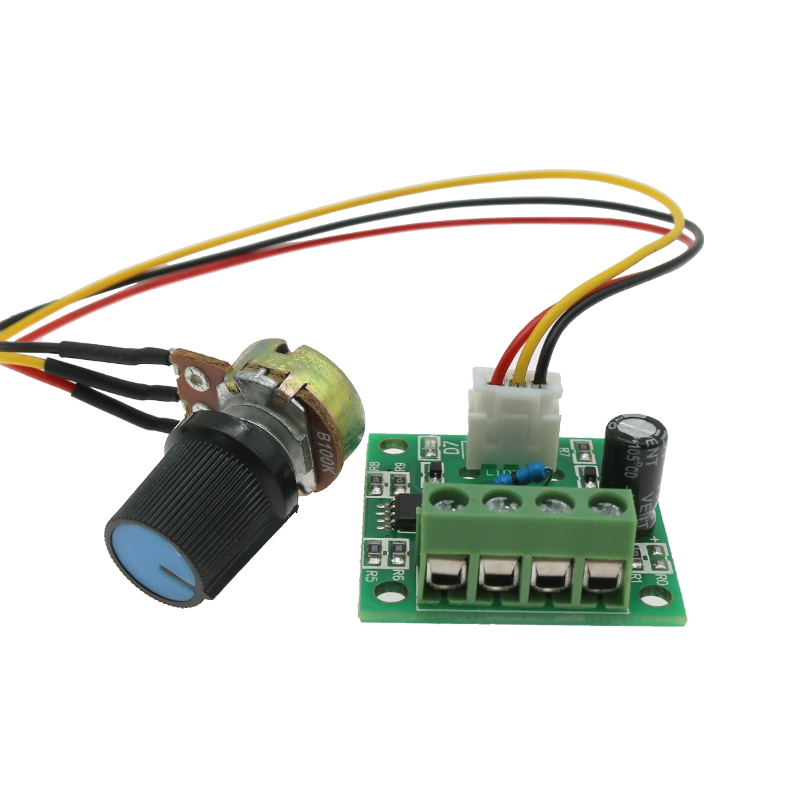 带线低压调速器3V5V9V12V调速2A直流电机PWM调速器小马达调速开关