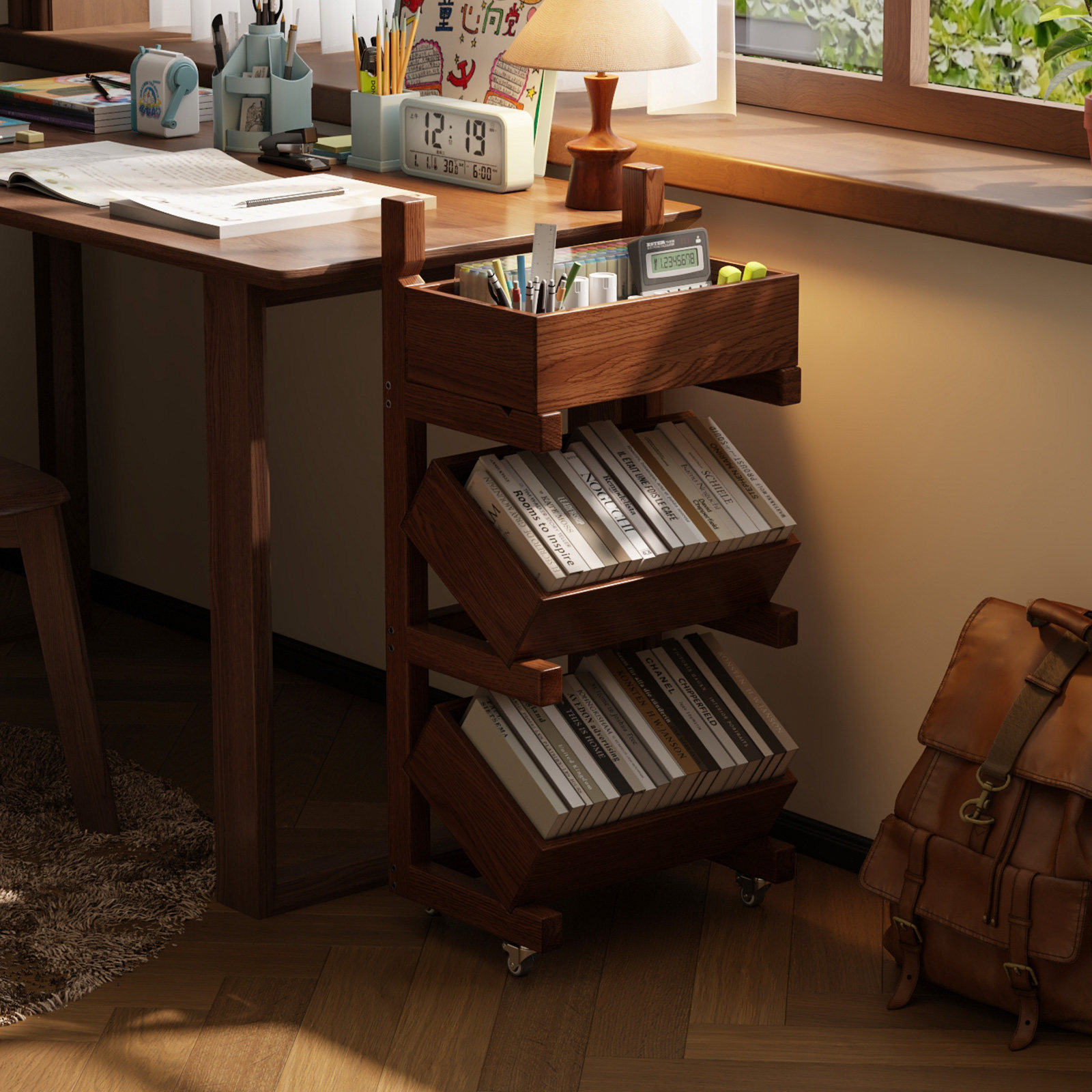 实木小书架零食架置物架