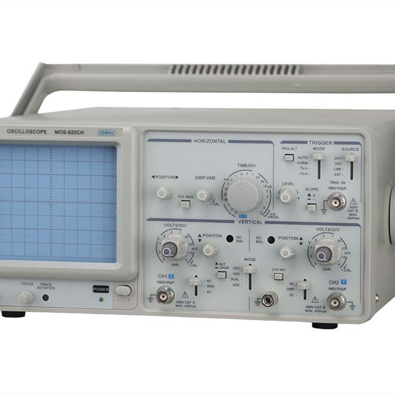 美瑞克MOS-620CH模拟示波器20MHZ示波器高灵敏双通道示波仪触发