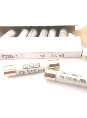 德国西霸快熔6*32万用表保险丝管SIBA FF315mA 1000V 7017240 1KV
