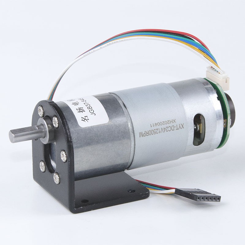 带霍尔编码器直流减速电机12v 24v大扭力JGB37-545小型电动机马达