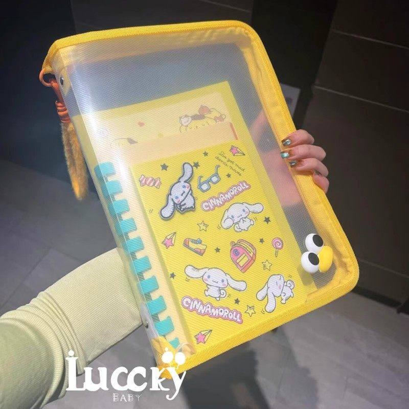 ins新款大学生文件袋手提包大容量A4拉链透明试卷课本收纳袋卡通,文具电教/文化用品/商务用品,风琴包/事务包,淘宝优惠券,粉丝福利购,淘宝优惠卷