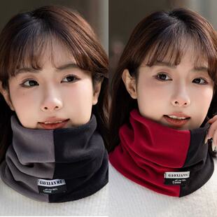 围脖男冬季加绒加厚保暖脖套女户外骑行防寒面罩护颈脖套男士围巾