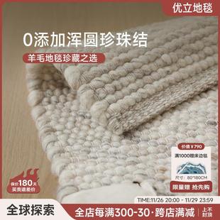 Eully 客廳地毯 進口手工羊毛客廳地毯大面積輕奢高級房間2024新款