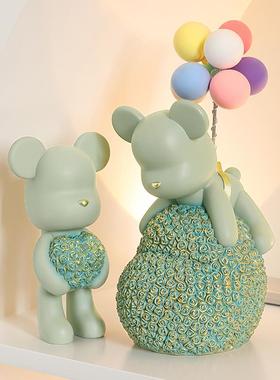 可爱暴力熊摆件 家居装饰品玄关电视柜卧室办公书桌治愈小物件ins