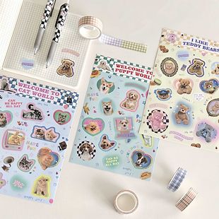原创Y2K美式复古卡通贴纸咕卡咕盘贴纸咕盒手账贴纸行李箱贴纸