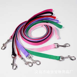 多色七彩尼龙牵引带 厂家批发宠物狗牵引绳 外出狗狗牵引绳