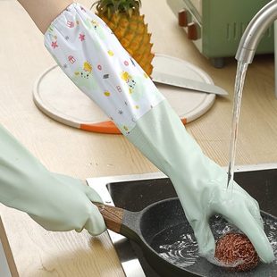 耐用型碗家务清洁胶皮橡胶刷家用洗碗手套女衣服防水厨房洗衣加绒