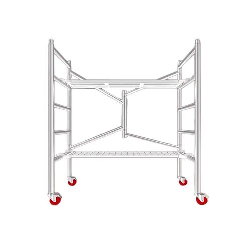 折叠脚手架加厚活动架子便携带轮子建筑工地家用移动折叠脚手架