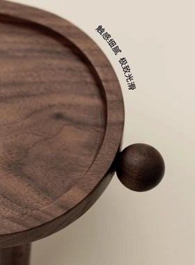 北美黑胡桃木钥匙盘m萌鹿置物盘玄关置物架多功能托盘桌面乔迁摆