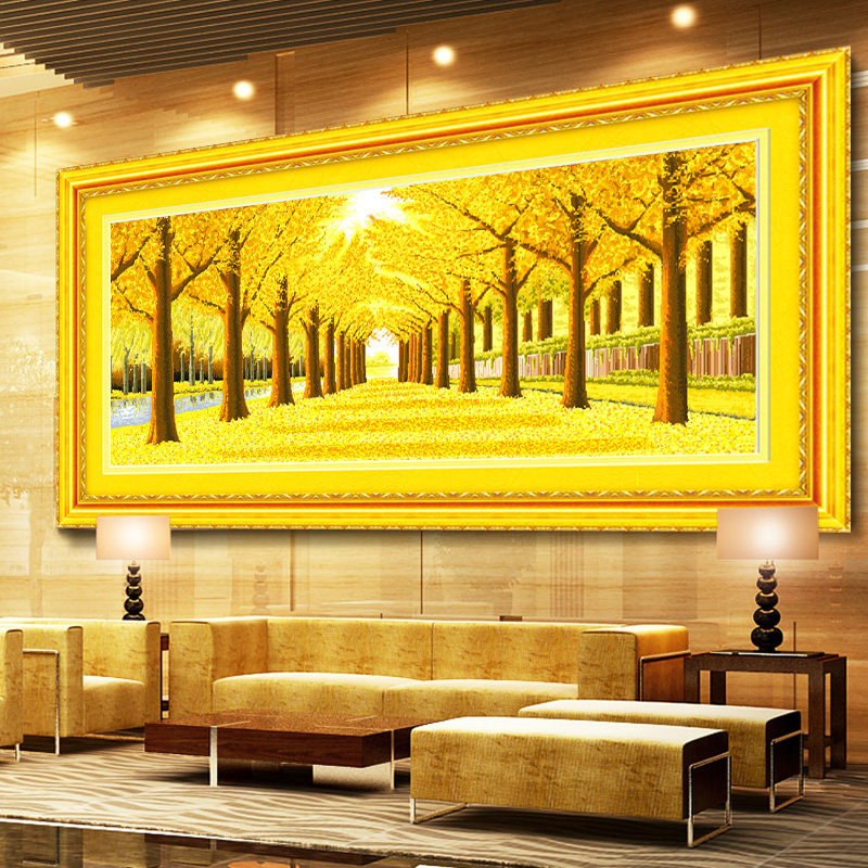 钻石画黄金满地十字绣满钻大幅客厅大气2021新款绣钻石绣风景手工,居家布艺,钻石绣,淘宝优惠券,粉丝福利购,淘宝优惠卷