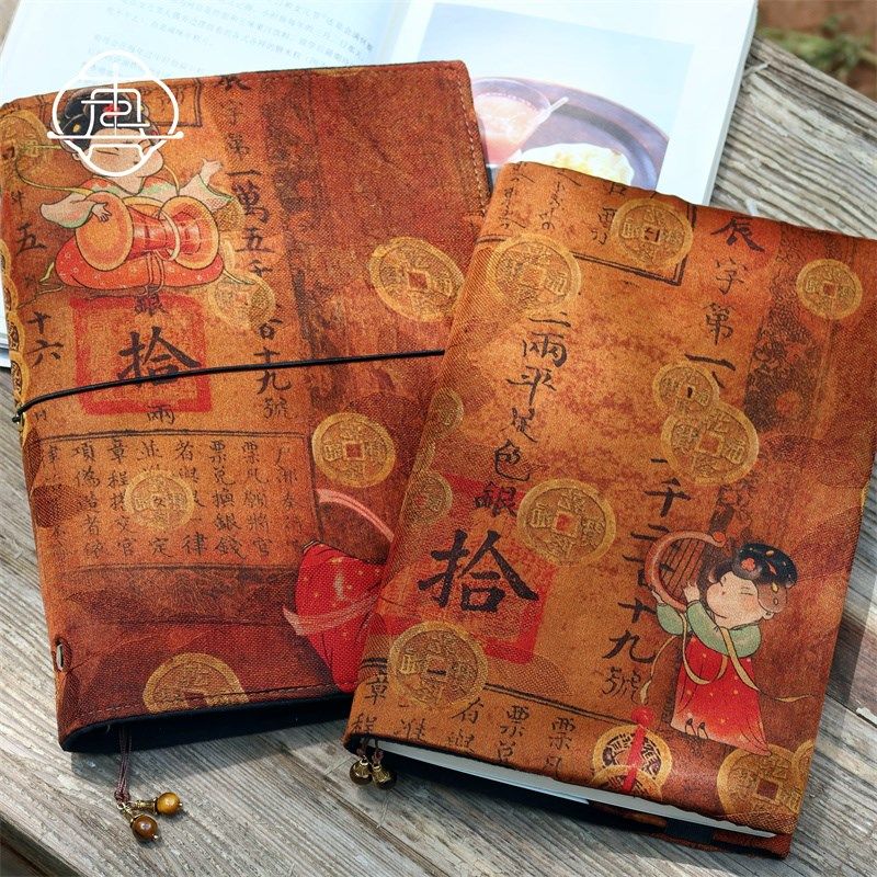 真我 钱串胖妞香云纱 非遗桑蚕丝手账手工布书衣日记本笔记本a5a6,文具电教/文化用品/商务用品,手帐/日程本/计划本,淘宝优惠券,粉丝福利购,淘宝优惠卷