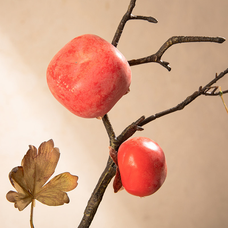 仿真柿子长树枝落地仿真花植物家居装饰客厅假花柿子果子造型树藤,家居饰品,仿真花/假花,淘宝优惠券,粉丝福利购,淘宝优惠卷
