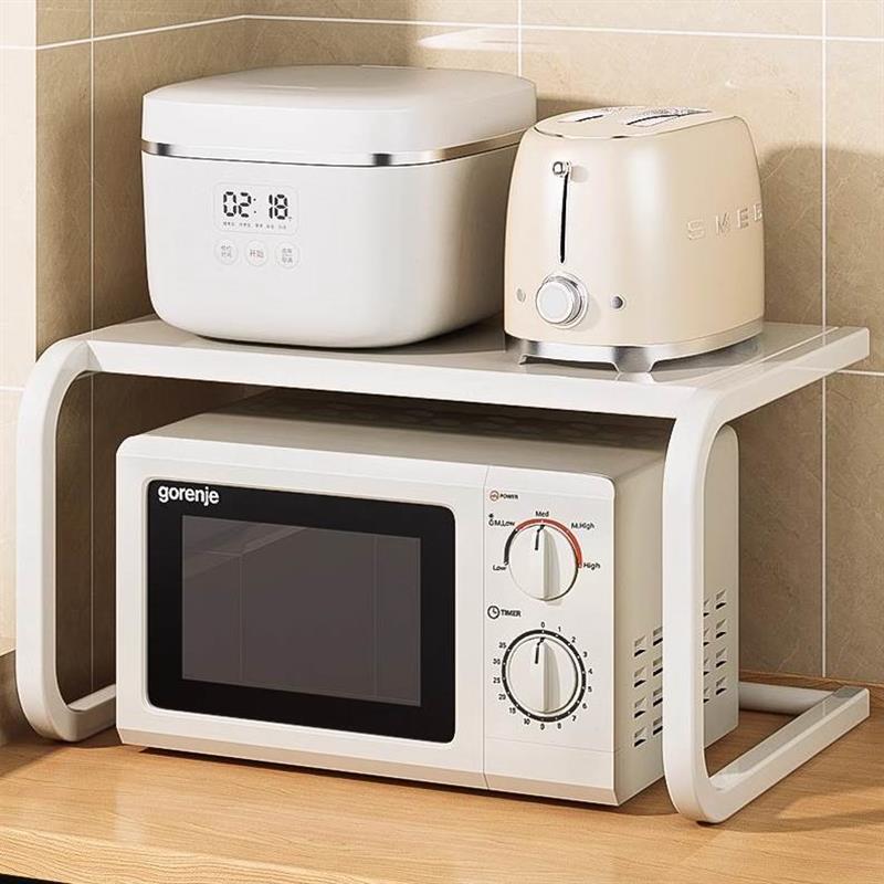 厨房微波炉置物架台面微波炉置物架可伸缩烤箱多功能家用支架多层