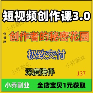 2024在家挣钱小副业短视频创作课创项目资料作者视频教课蓝海赛道