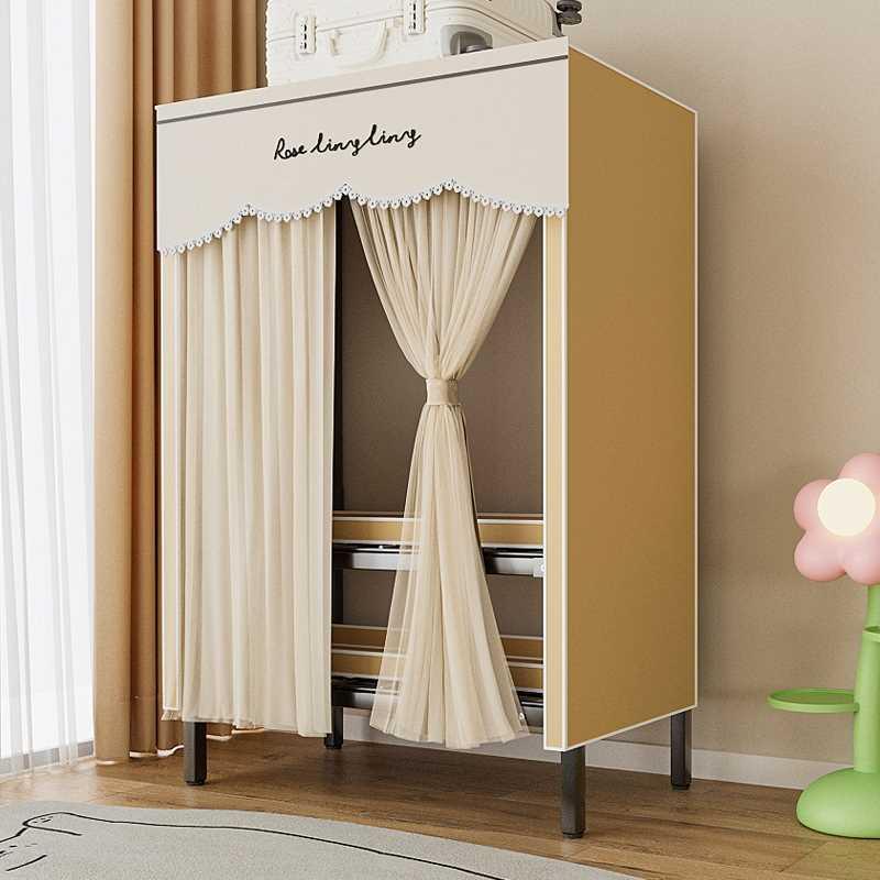 简易衣柜家用卧室经济型儿童布衣柜出租房用结实耐用小户型挂衣橱-封面