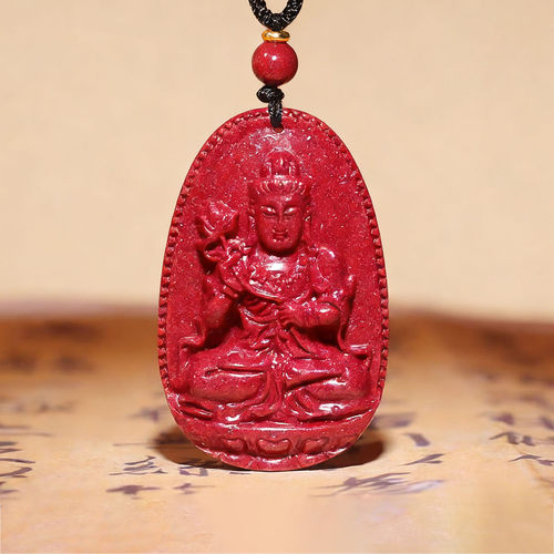 真品朱砂本命佛守护神护身项链