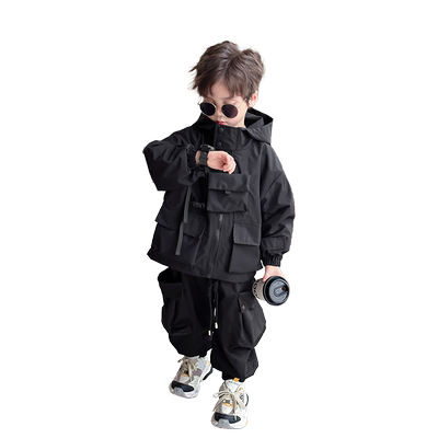 男童外套加绒加厚棉衣