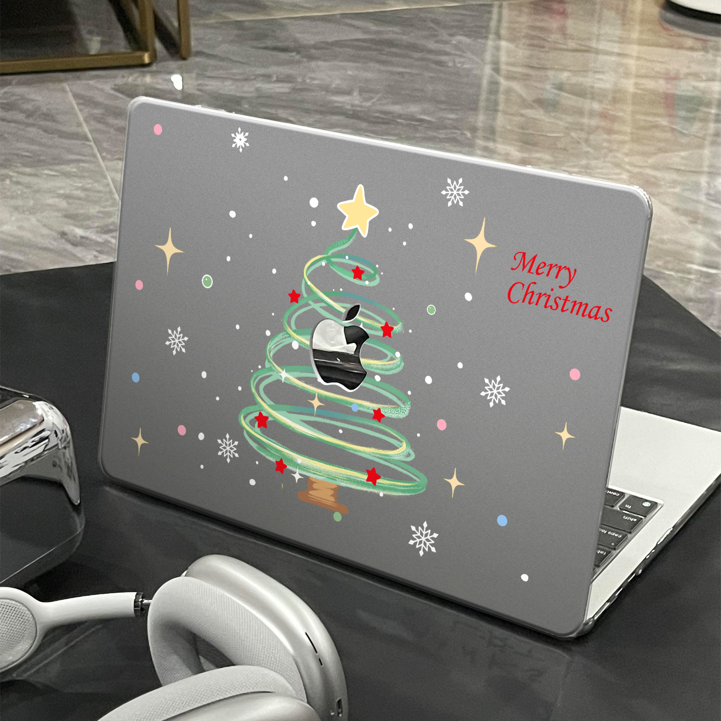 ins圣诞节周边适用苹果华为电脑macbook15高颜值保护壳mac笔记本电脑2025款M2pro15寸macbookair13膜M3冰晶壳