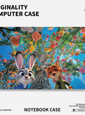 疯狂动物城适用苹果华为电脑macbook15卡通周边保护壳mac笔记本电脑2025款M2pro15寸macbookair13膜M3轻薄壳