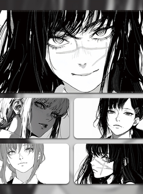 玛奇朵鼠标垫超大动漫电锯人二次元鼠标桌垫黑色电竞游戏滑鼠垫