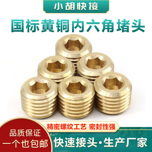 黄铜加厚内六角堵头PT/M