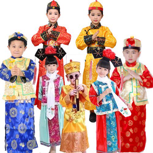 儿童古装清朝阿哥服贝勒