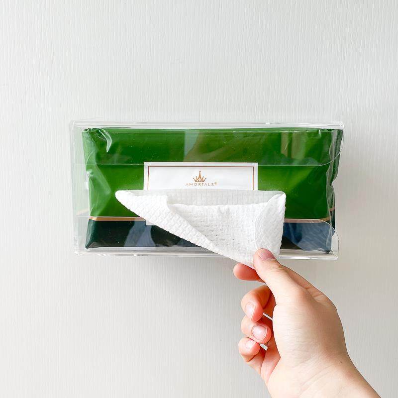 适用尔木萄洗脸巾收纳盒壁挂式擦脸巾洗面巾盒免打孔洁面巾抽纸盒,收纳整理,洗脸巾收纳盒,淘宝优惠券,粉丝福利购,淘宝优惠卷