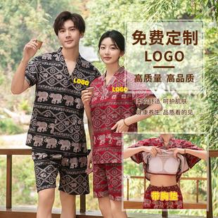 傣族云南西双版 民族风 纳服装 男女休闲泰国大象度假家居睡衣套装