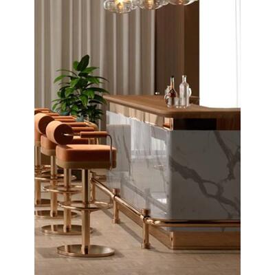 意大利无障碍豪华可调酒吧椅家酒吧椅意大利咖啡馆旋转高椅精品前