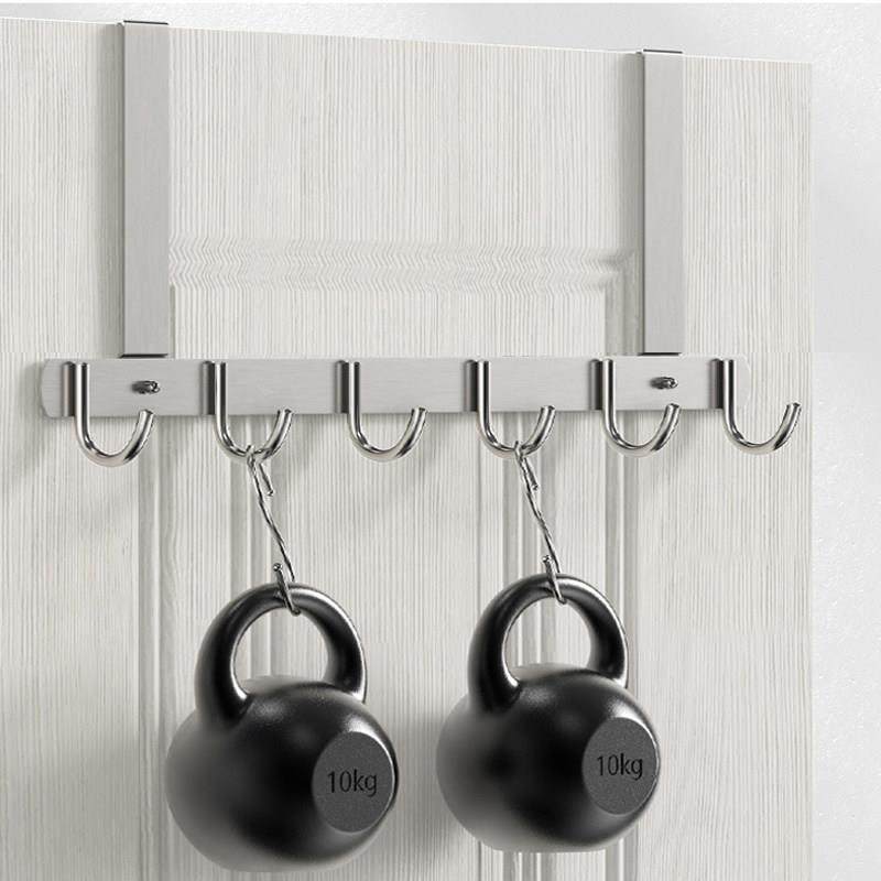 卧室门后挂钩衣架7厘米厚不锈钢无钉无痕衣服挂钩储物架背包外套,收纳整理,挂钩/粘钩,淘宝优惠券,粉丝福利购,淘宝优惠卷