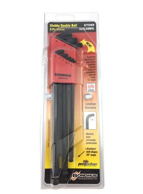 美国波顿BOdNDHUS 套装双球头内六角匙扳手 69099 69037公制英制