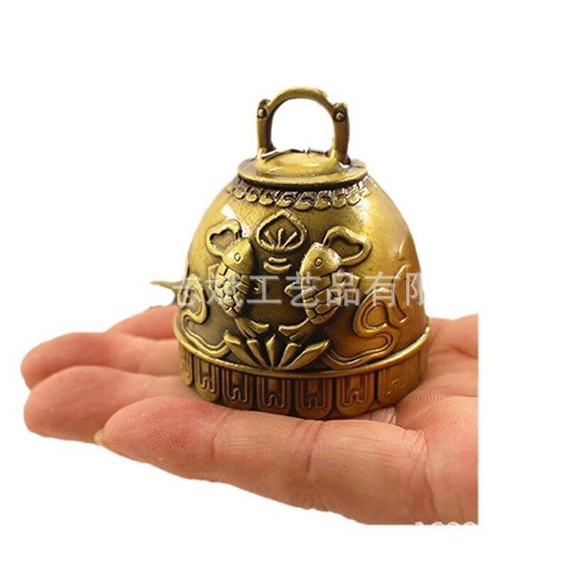 新款彷古装c饰车挂门铃龙钟凤钟佛头钟双孔雀双鱼东巴铜铃覆古铃